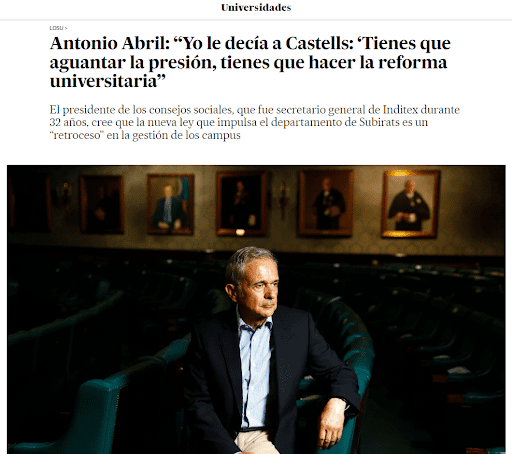 Lee más sobre el artículo Entrevista en El País al presidente de la CCS