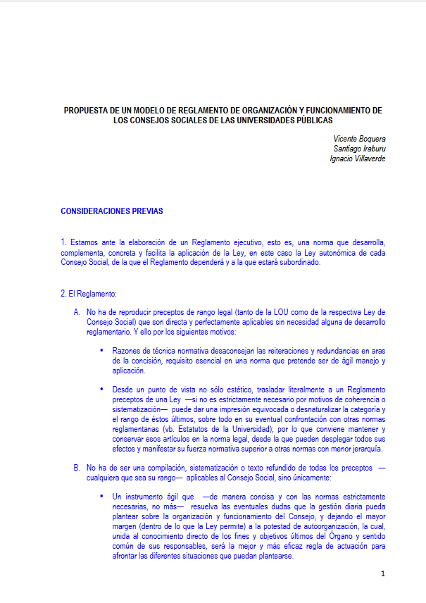 PROPUESTA DE REGLAMENTO TIPO DE LA COMISIÓN DE SECRETARIOS
