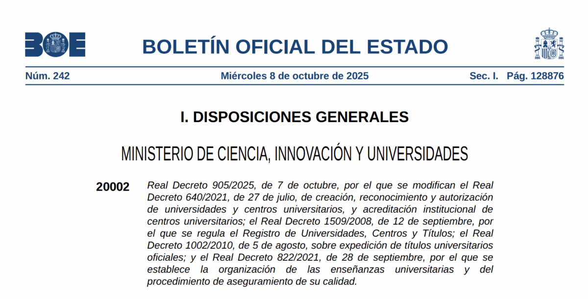 Lee más sobre el artículo Puntos clave y novedades del Real Decreto que afecta a la creación de universidades