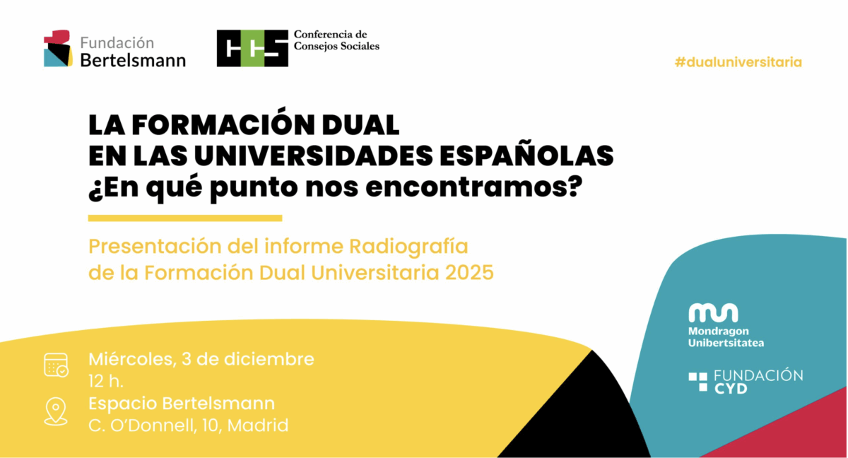 Lee más sobre el artículo 3 de diciembre: presentación de la segunda Radiografía sobre la Formación Dual Universitaria en España
