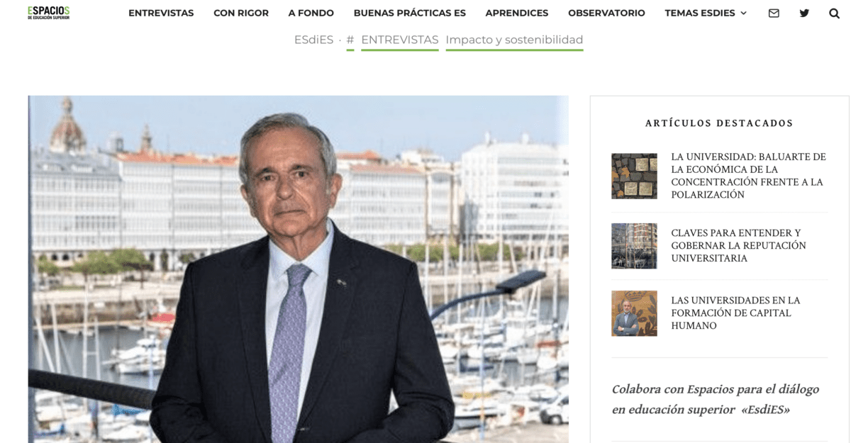 Lee más sobre el artículo “Las universidades están llamadas a actuar como garantes del valor académico y profesional de estas acreditaciones” Antonio Abril para Espacios de Educación Superior